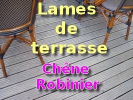 Platelage : Lames en ch�ne et robinier pour terrasses